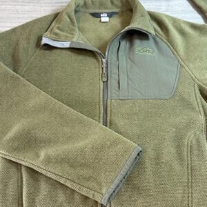 REI Co-Op Alpenfire Fleece Polartec Thermal Pro Full Zip Jacket Size M Outdoor